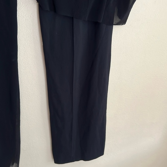 Dressy Black Pant with Mesh Overlay Slims and Flatters - Picture 6 of 7